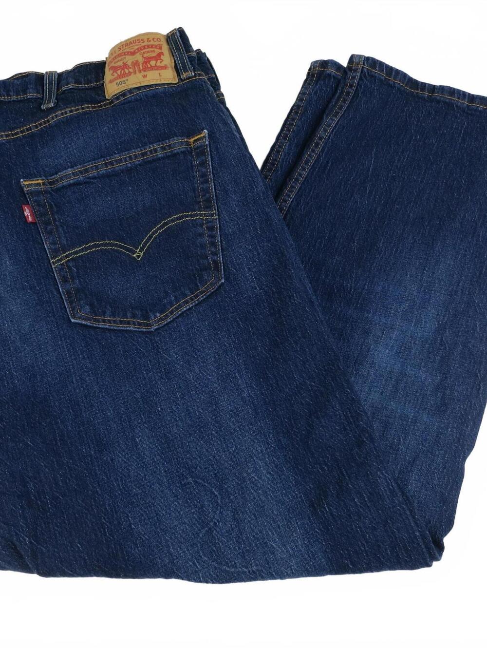 Levi's 505 Men's Classic Fit Blue Denim Jeans 46x28